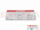 Tyre pressure label