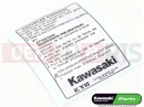 KAWASAKI 1996 LABEL-WARNING,FRONT FORK
