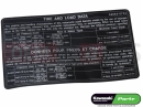 KAWASAKI 2012 LABEL-SPECIFICATION,TIRE
