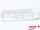 DUCATI 2012 Multistrada 1200 ABS CHAIN ADJUSTMENT STICKER