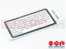 SUZUKI DR650SE L2 (2012) (E03,E28,E33) Label,manual no