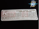 MV Agusta Rivale 800 PLATE 