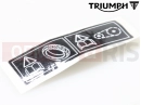 Triumph 1994 SPRINT CARBS Label, Chain & Tyres