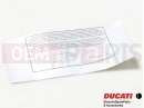DUCATI 2018 Multistrada 1260 CHAIN ADJUSTMENT STICKER