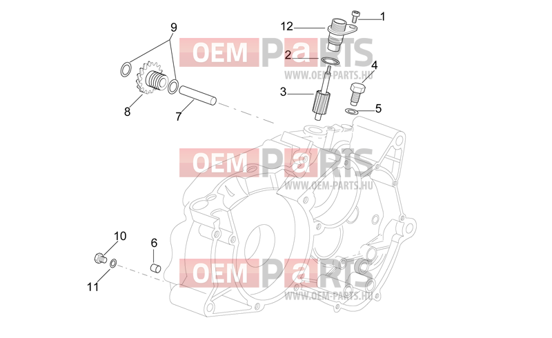 MINARELLI AM6 Left crankcase