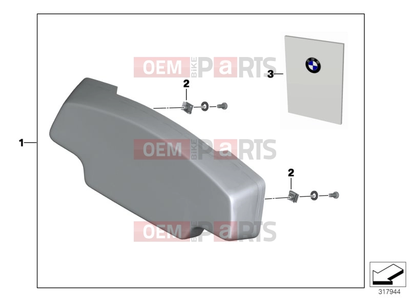 BMW Motorrad BMW 2014 C-Models C evolution (0C03) Back padding TopCase 35 l