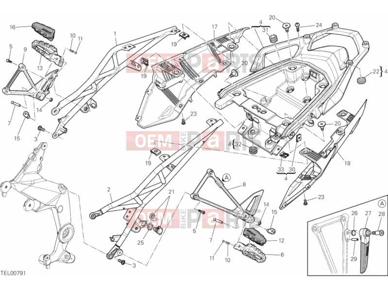 DUCATI 2014 Multistrada 1200 S GT REAR FRAME COMP. » FRAME
