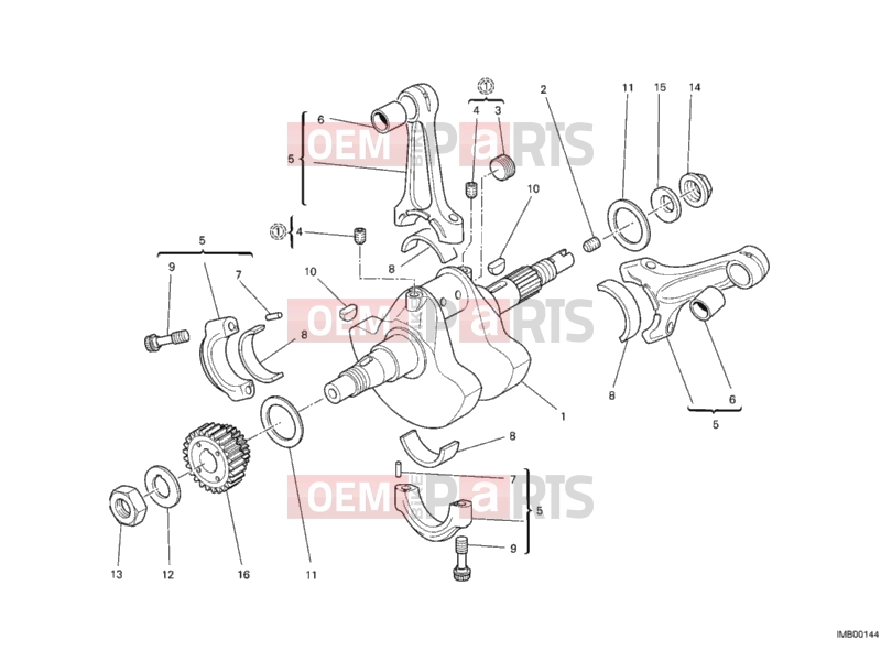 DUCATI 2014 Monster 696 ABS CRANKSHAFT » ENGINE CASE