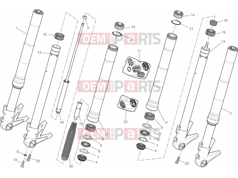 DUCATI 2014 Monster 795 ABS FRONT FORK » FRONT SUSPENSION