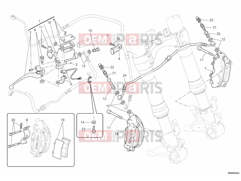 DUCATI 2014 Monster 796 ABS FRONT BRAKE SYSTEM » BRAKING SYSTEM