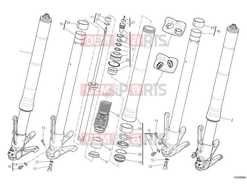 DUCATI 2014 Diavel STRADA FRONT FORK » FRONT SUSPENSION