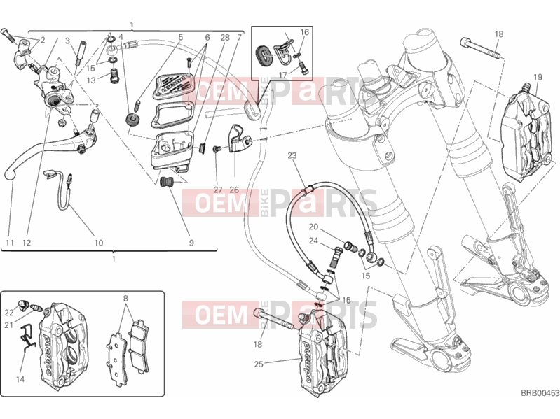 DUCATI 2014 Diavel STRADA FRONT BRAKE SYSTEM » BRAKING SYSTEM