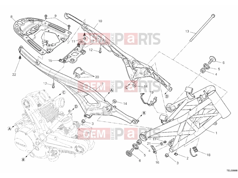 DUCATI 2013 Monster 1100 EVO ANNIVERSARY FRAME » FRAME