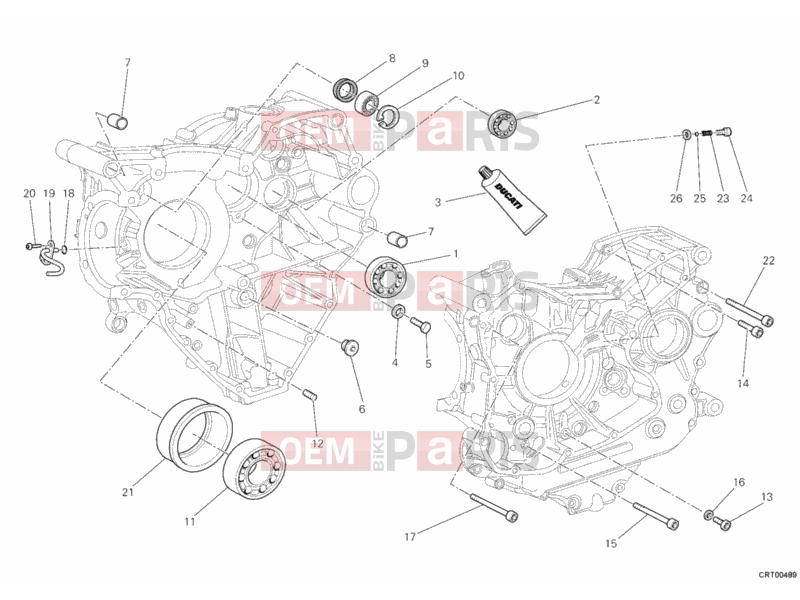 DUCATI 2013 Multistrada 1200 ABS CRANKCASE BEARINGS » ENGINE CASE