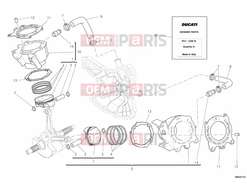 DUCATI 2013 Multistrada 1200 ABS CYLINDER - PISTON » ENGINE CASE