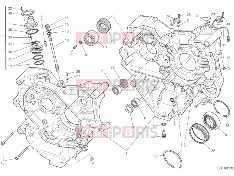 DUCATI 2013 Multistrada 1200 S GT CRANKCASE » ENGINE CASE
