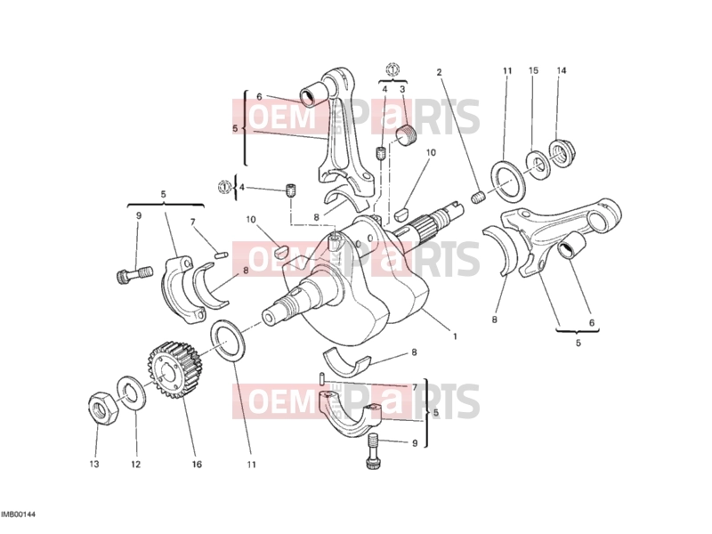 DUCATI 2013 Monster 696 CRANKSHAFT » ENGINE CASE