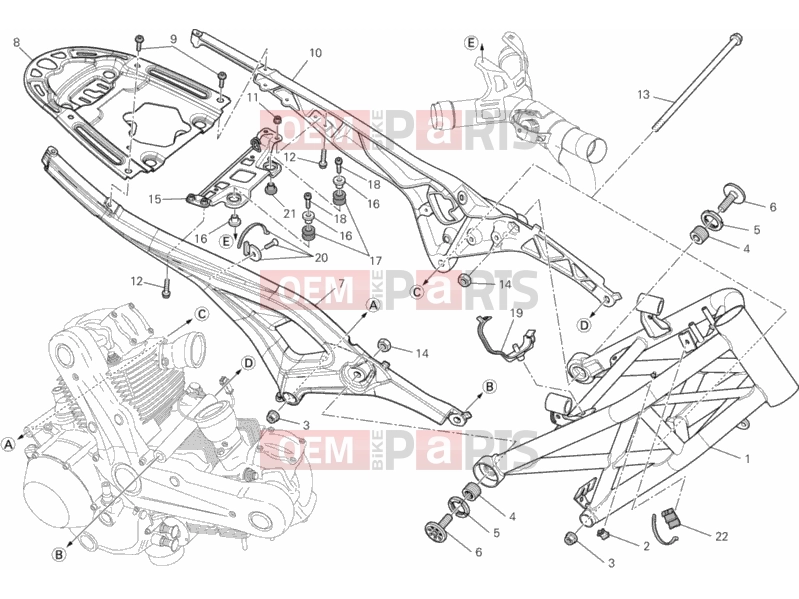 DUCATI 2013 Monster 696 ABS ANNIVERSARY FRAME » FRAME