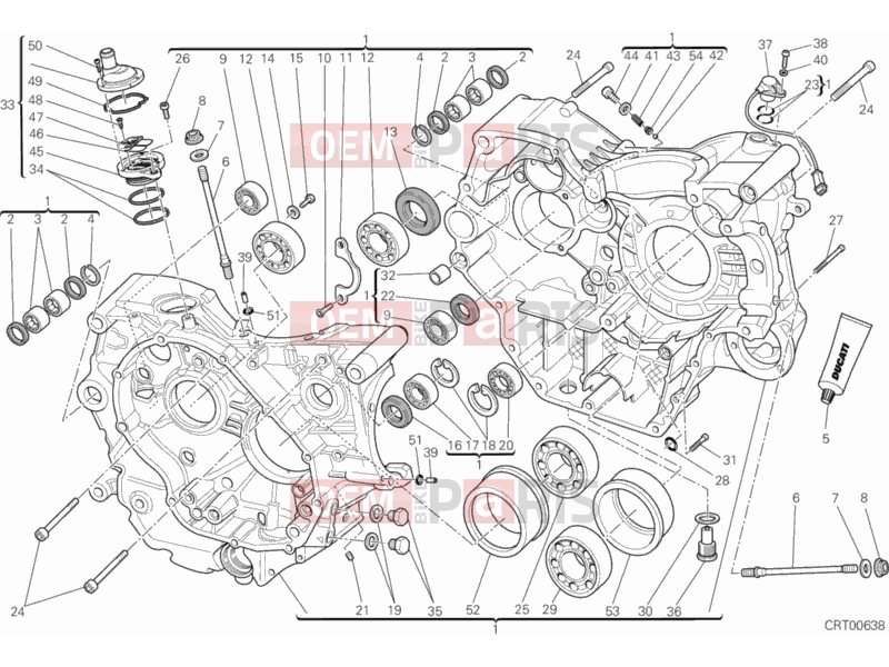 DUCATI 2013 Monster 696 ABS ANNIVERSARY CRANKCASE » ENGINE CASE