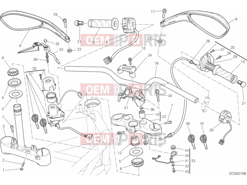 DUCATI 2013 Monster 795 ABS HANDLEBAR » HANDLE BAR