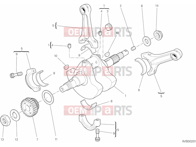 DUCATI 2013 Monster 795 ABS CRANKSHAFT » ENGINE CASE