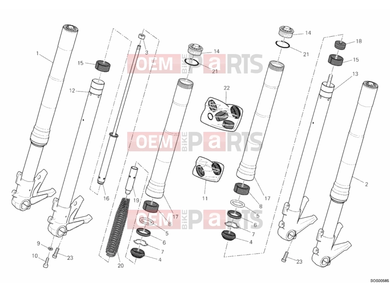 DUCATI 2013 Monster 796 ABS FRONT FORK » FRONT SUSPENSION