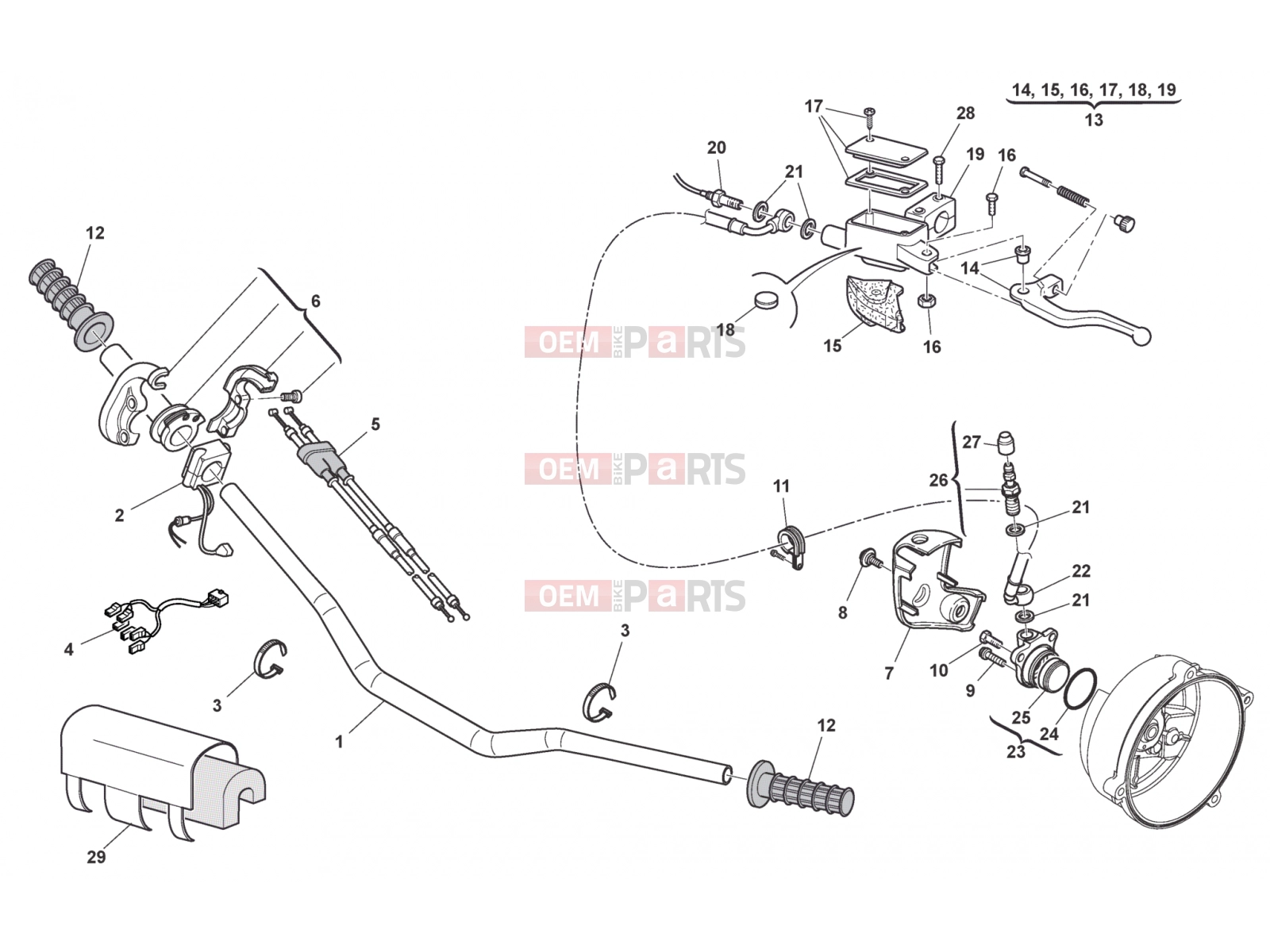 HUSQVARNA 2013 TXC 511 HANDLEBAR