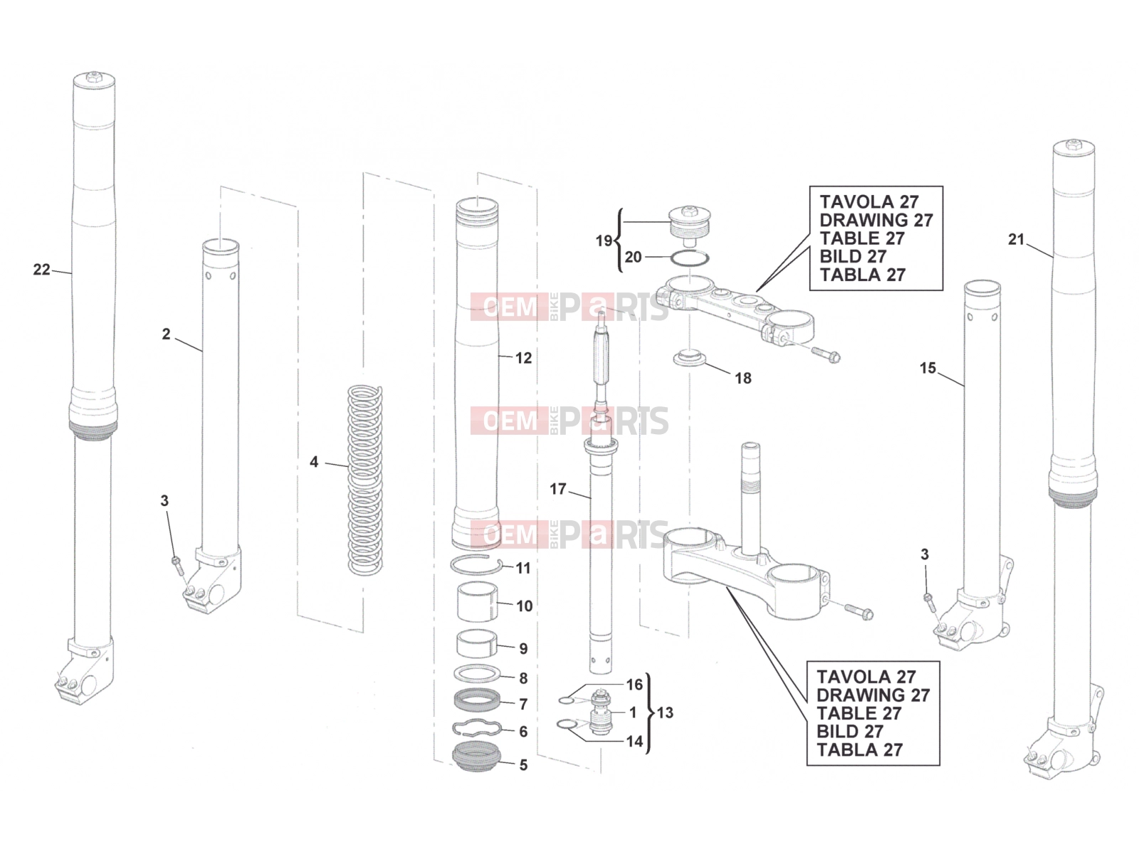 HUSQVARNA 2013 TE 449-511 FRONT FORK ASSEMBLY