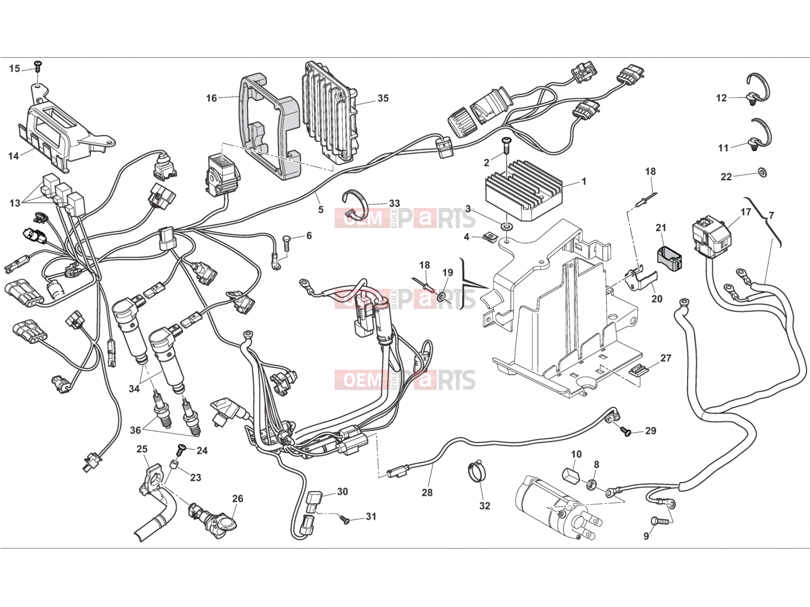 HUSQVARNA 2012 NUDA 900-900R WIRING HARNESS