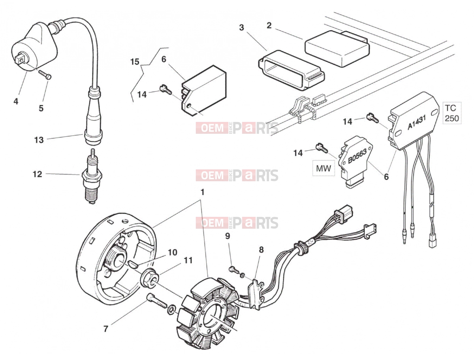 HUSQVARNA 2008 250-450-510 ENGINE ELECTRONICS