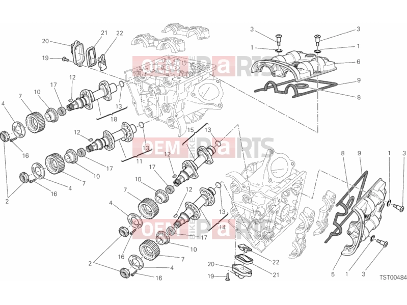 DUCATI 2013 HYPERMOTARD CYLINDER HEAD : TIMING SYSTEM » ENGINE CASE
