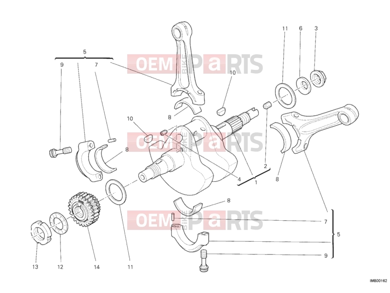 DUCATI 2012 Monster 1100 EVO ABS CRANKSHAFT » ENGINE CASE