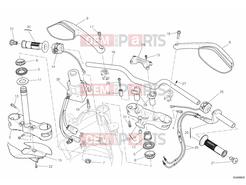 DUCATI 2012 Multistrada 1200 HANDLEBAR » HANDLE BAR