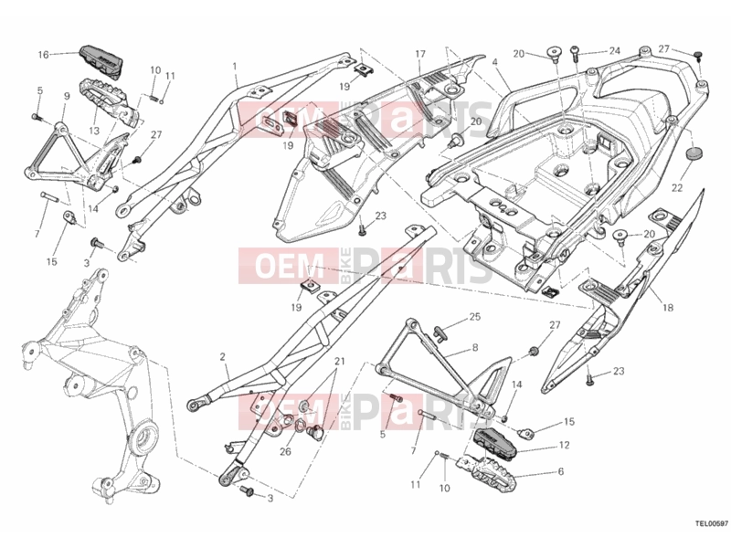 DUCATI 2012 Multistrada 1200 S Sport REAR FRAME COMP. » FRAME