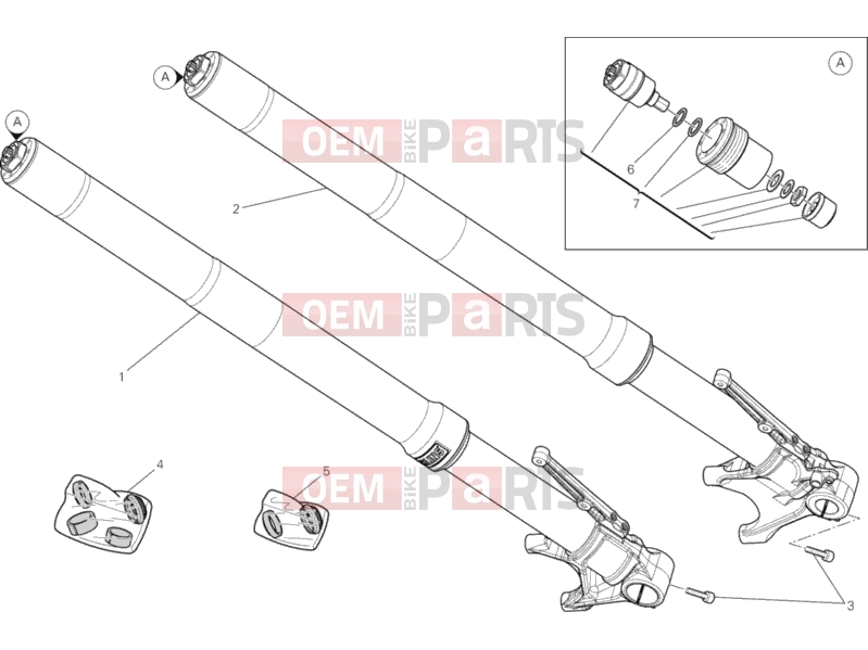 DUCATI 2012 Multistrada 1200 S Touring FRONT FORK » FRONT SUSPENSION