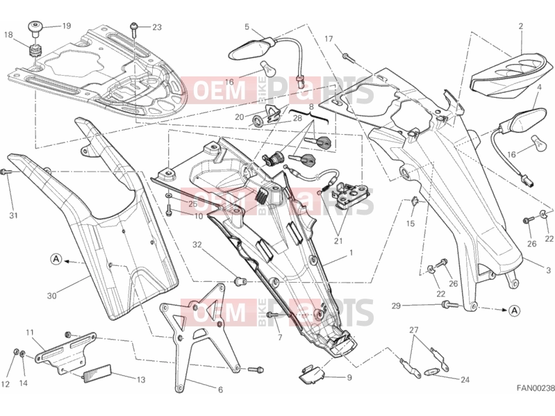 DUCATI 2012 Monster 659 ABS TAILLIGHT » LIGHTING SYSTEM