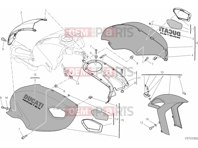 DUCATI 2012 Monster 795 FAIRING » PLASTICS