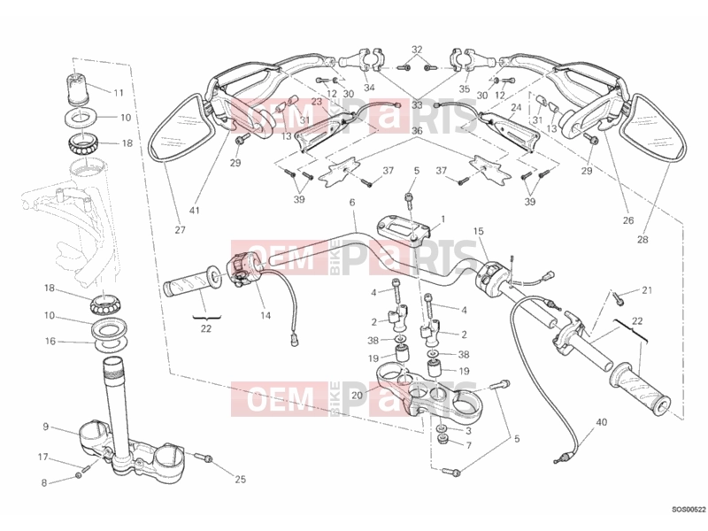 DUCATI 2012 Hypermotard 796 HANDLEBAR » HANDLE BAR