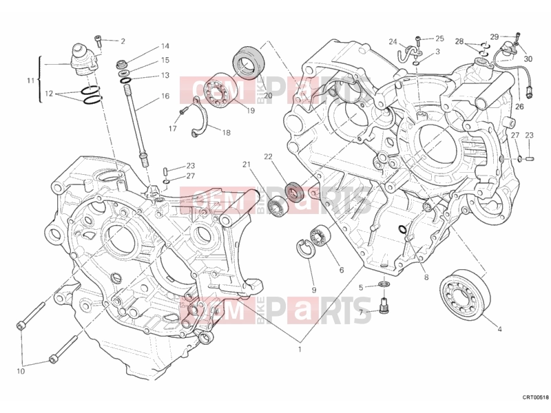 DUCATI 2012 Superbike 848 EVO CRANKCASE » ENGINE CASE