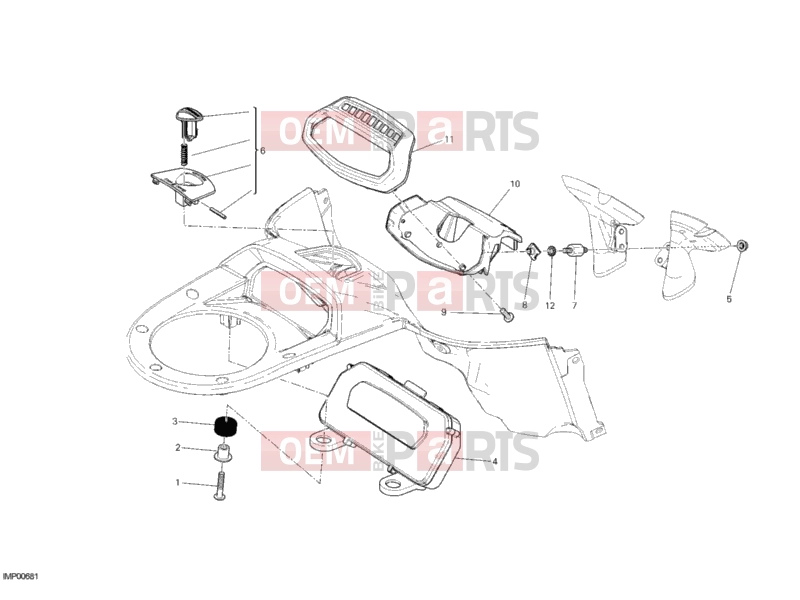 DUCATI 2012 Diavel INSTRUMENT PANEL » HANDLE BAR