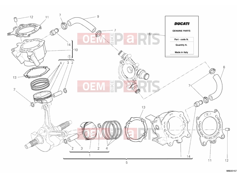 DUCATI 2012 Diavel CYLINDER - PISTON » ENGINE CASE
