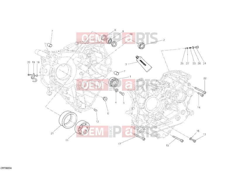 DUCATI 2012 Diavel Carbon CRANKCASE BEARINGS » ENGINE CASE