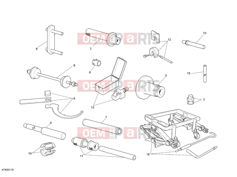 DUCATI 2011 Superbike 1198 WORKSHOP SERVICE TOOLS, FRAME » FRAME