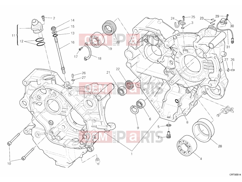 DUCATI 2011 Multistrada 1200 S Sport CRANKCASE » ENGINE CASE