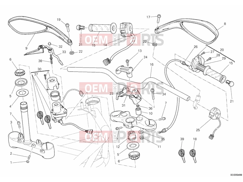 DUCATI 2011 Monster 796 ABS HANDLEBAR » HANDLE BAR