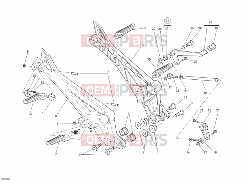 DUCATI 2010 Multistrada 1100 FOOTREST » FRAME