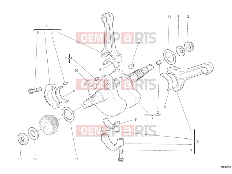 DUCATI 2010 Monster 1100 ABS CRANKSHAFT » ENGINE CASE