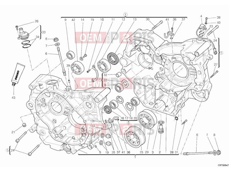 DUCATI 2010 Hypermotard 1100 EVO CRANKCASE » ENGINE CASE