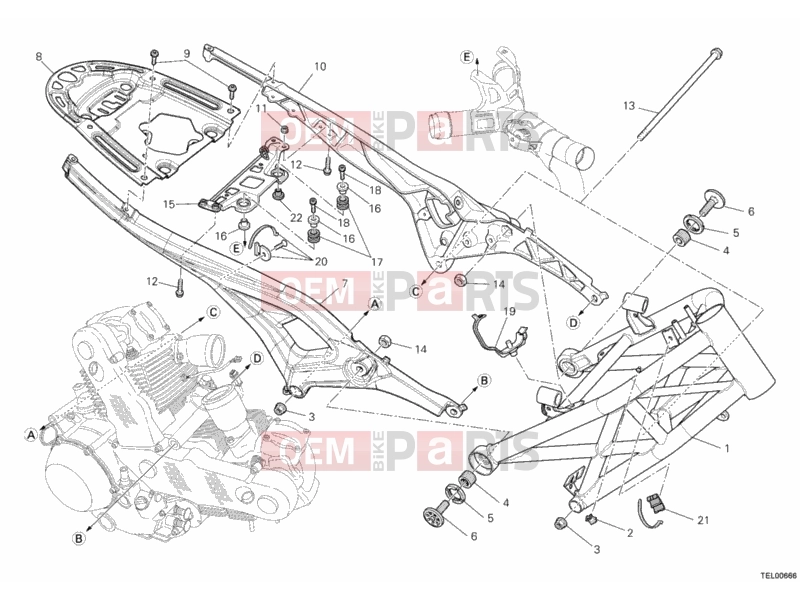 DUCATI 2010 Monster 1100 S ABS FRAME » FRAME