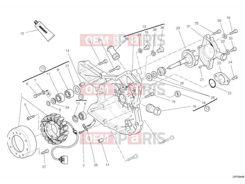 DUCATI 2010 Multistrada 1200 GENERATOR COVER » IGNITION SYSTEM